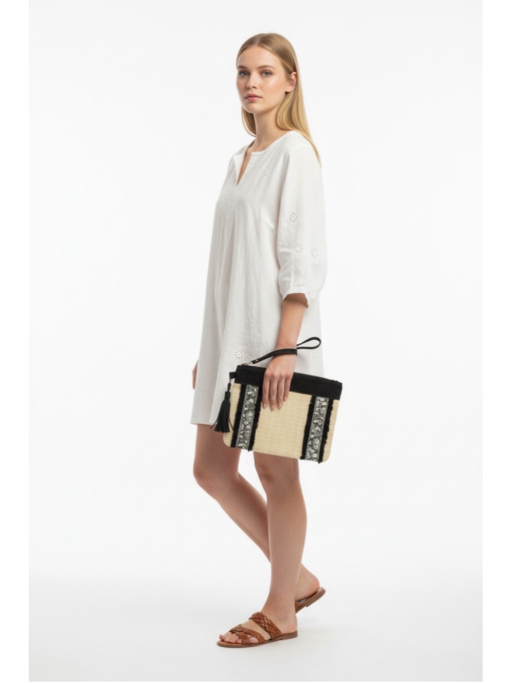 NewbarK Clutch Bag One Size Beige Black